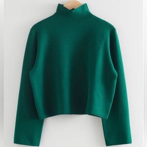 NWOT & And Other Stories Evergreen BOXY TURTLENECK KNIT JUMPER Size S